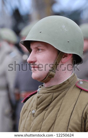 Red Army soldier WW2. Historical reenacting