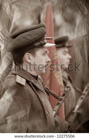WW2 Red Army. Historical reenacting