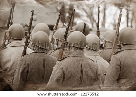 WW2 Red Army. Historical reenacting