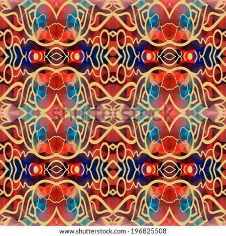 Abstract seamless pattern with laces.