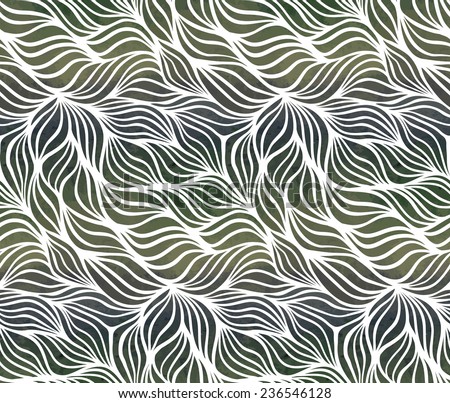 Vintage seamless pattern based on geometric shapes. Watercolor paint. Can be used as decoration for the gift boxes, wallpapers, backgrounds, web sites. The ornament with waves.
