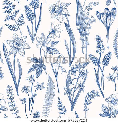 Similar – Image, Stock Photo Gently blue crocuses. Crocus bush. Macro.