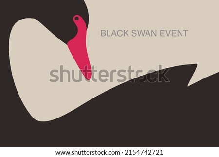 Black swan event, vector poster flyer cover brochure