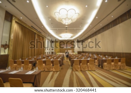 Blurred Abstract background international conference in meeting room