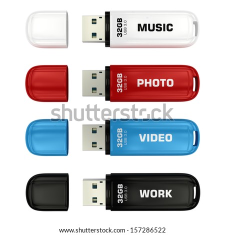 USB flash drives.