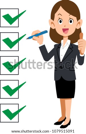 Checklist Business Woman Done