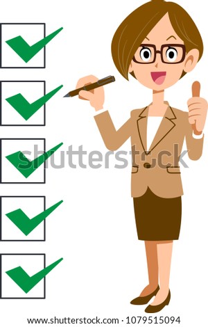 Checklist Business Woman Done