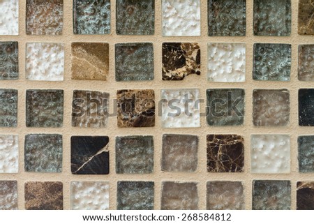 Small square natural stone tiles