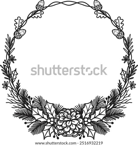 Similar – Image, Stock Photo Dry holly leaf on purple