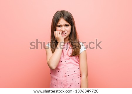 Similar – Image, Stock Photo Little girl attacked by a dog