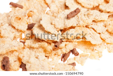 mixed cereals isolated on a white background