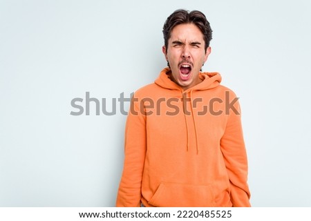 Similar – Image, Stock Photo Young emotional very angry and worried woman screaming. Screaming woman -African descent- covering her ears