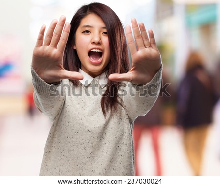 cool chinese-woman frame gesture