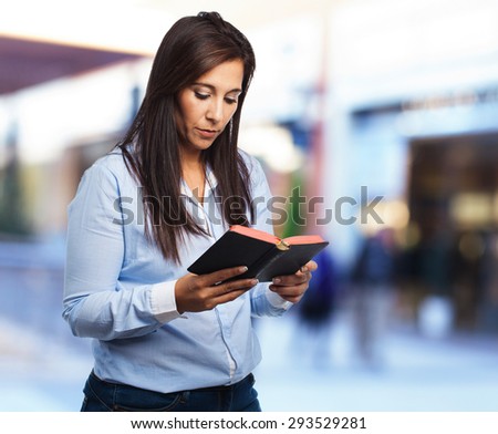 happy young-woman with bible