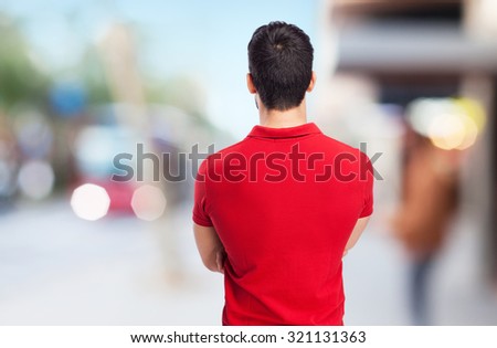 man backside isolated