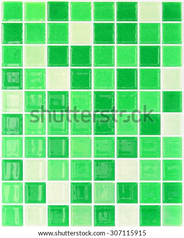 Seamless green square tiles pattern
