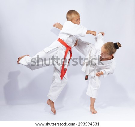 In karategi the children are beat karate blows