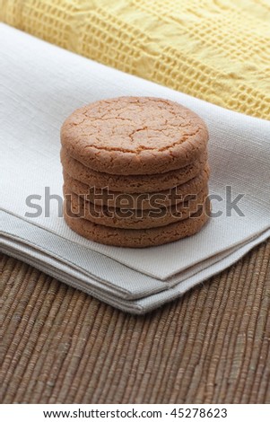 Pile of ginger biscuits
