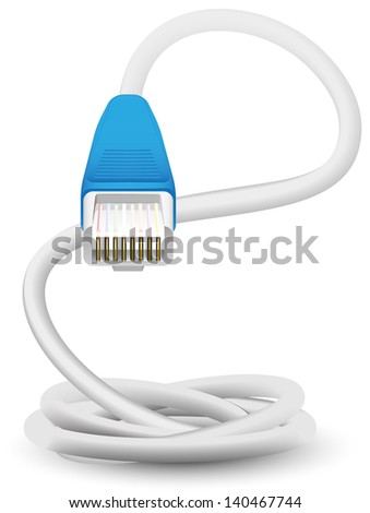 network cable with shadow vector illustration eps 8 / network cable vector / ml1413