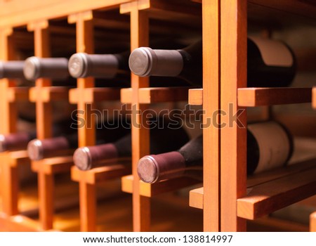Collection of wine in cellar