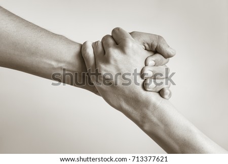 Giving a helping hand.  Сток-фото © 