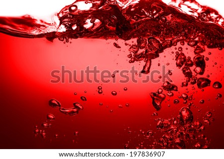 red juice closeup
