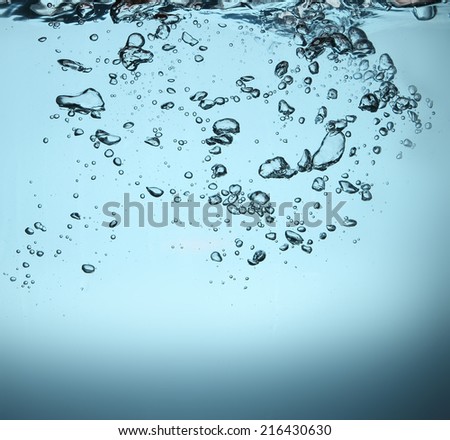 Water wave with bubble