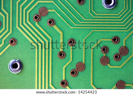 Green circuitboard for hi-tech background