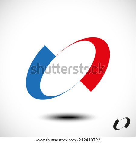 Vector illustration of abstract icons based on the letter O