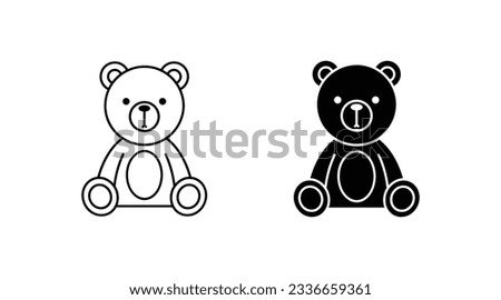 Teddy bear icon. Vector illustration.