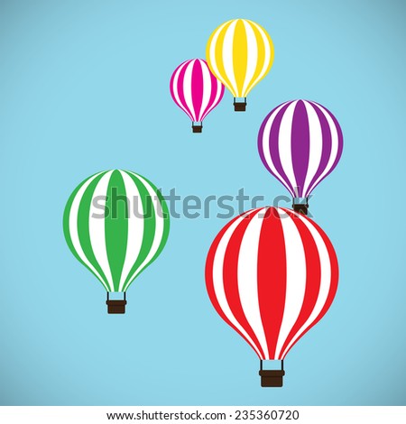 Hot air balloon in the sky vector/illustration /background/greetin g card