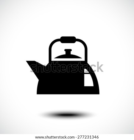 Kettle Silhouette Icon. Vector Illustration - 277231346 : Shutterstock