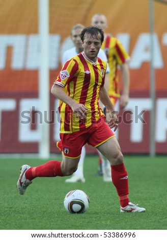 MOSCOW - MAY 15: Alania\'s forward Karen Oganyan in a game of the 11th round of Russian Football Premier League - Dinamo Moscow vs. Alania Vladikavkaz - 2:0, May 15, 2010 in Moscow, Russia.
