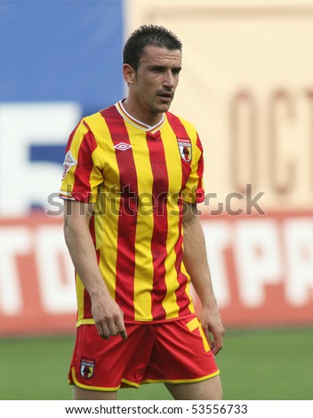 MOSCOW - MAY 15: Alania\'s midfielder Ivan Stojanov in a game of the 11th round of Russian Football Premier League - Dinamo Moscow vs. Alania Vladikavkaz - 2:0, May 15, 2010 in Moscow, Russia.