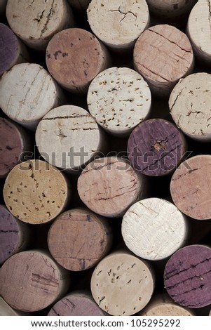 Colourful wine cork background