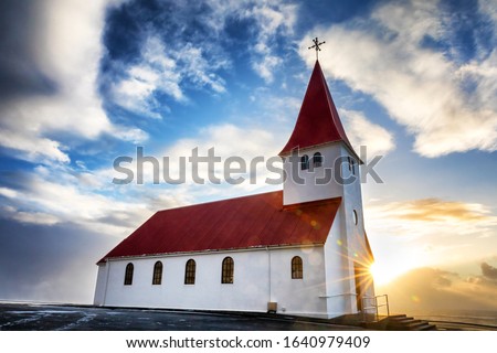 Similar – Image, Stock Photo Sunrise over southern town on seaside