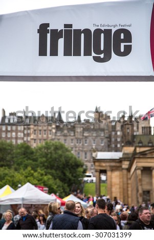 EDINBURGH - AUGUST 15: Crowds enjoy the annual Edinburgh fringe festival, on August15, 2015 in Edinburgh, Scotland