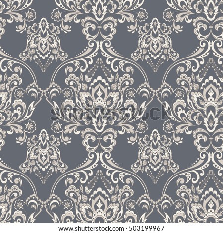 Vector Baroque floral pattern. classic floral ornament. vintage texture for wallpapers, textile, fabric