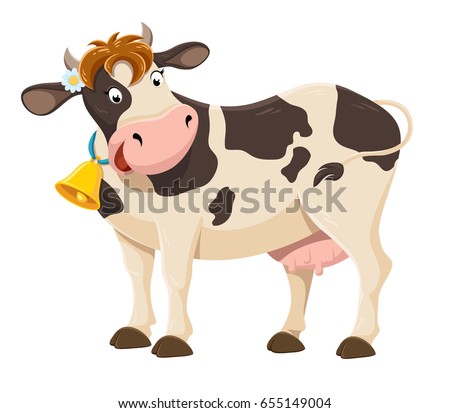 Cute cartoon cow illustration