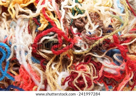 multicolor abstract background of wool fibers