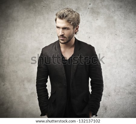handsome man dressed in black jacket
