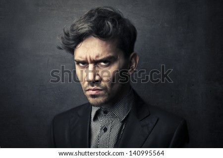 portrait of bad man