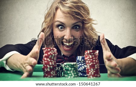 woman playing at the casino