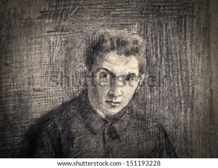 pencil portrait of a man