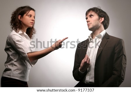 A Boy And Girl Having An Angry Confrontation Stock Photo 9177337 ...