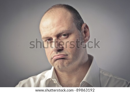 Man With Annoyed Expression Stock Photo 89863192 : Shutterstock