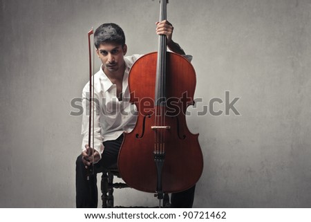 Young cello player