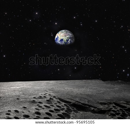 Earth seen from the Moon \