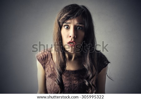 Scared woman