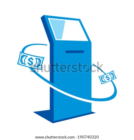 Payment terminal sign Branding Identity Corporate vector logo design template Isolated on a white background